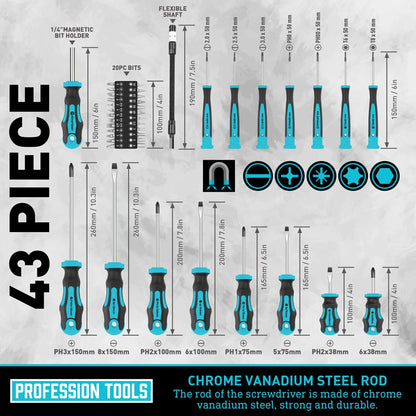 Magnetic Tool Set with Screwdrivers