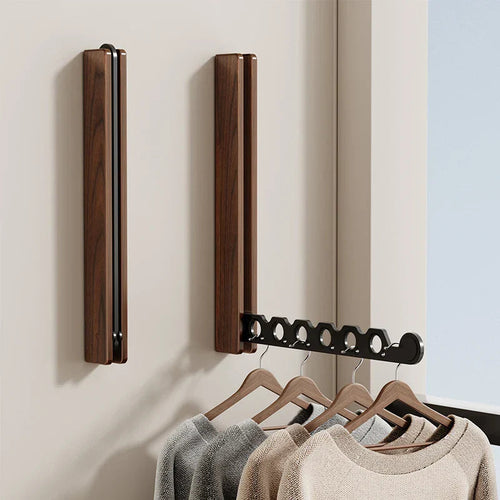 Compact Wall-Mounted Clothes Organizer with Foldable Design