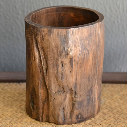 Handcrafted Wooden Desk Pen Holder – Natural and Distinctive Design