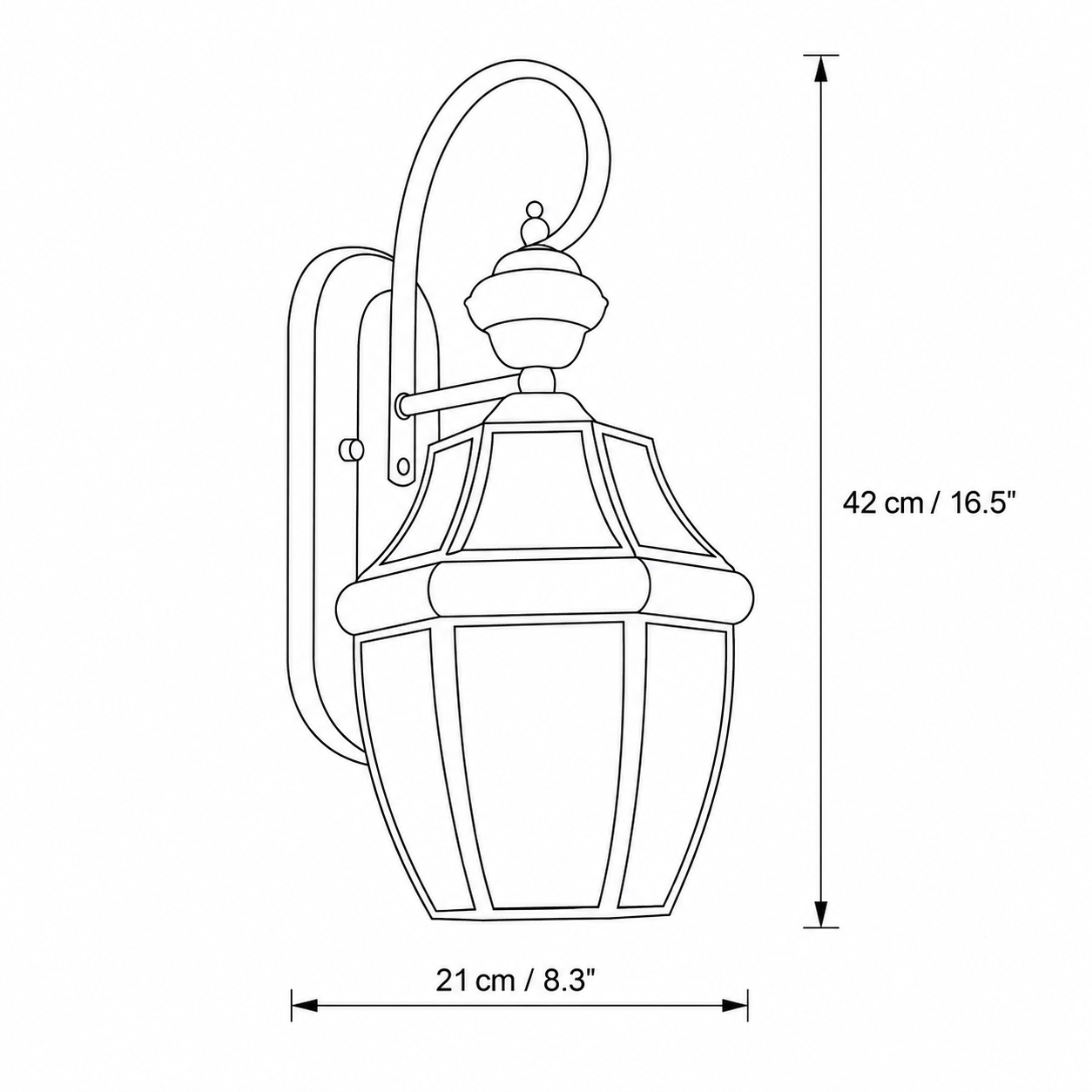 Outdoor Wall Lantern Light - Retro Design, IP65 Waterproof