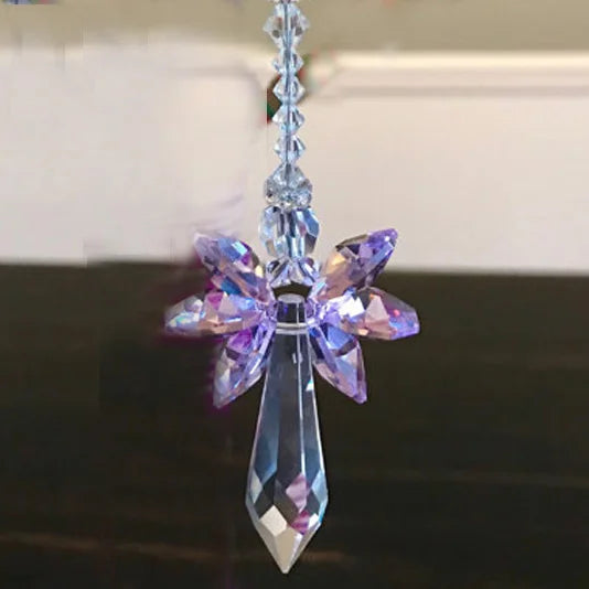 Rainbow Guardian Angel Crystal 12 cm | Glass Pendant | Home & Garden Decor