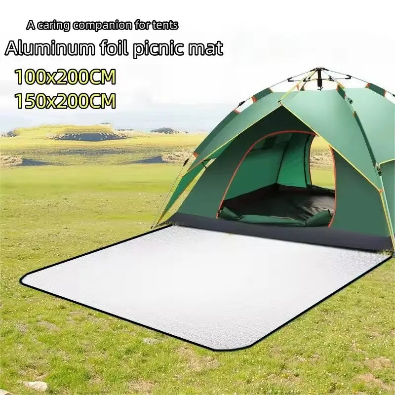 Waterproof Picnic Blanket for Outdoor Use | Double-Layered Aluminium Foil | Moisture Resistant & Portable for Camping and Beach