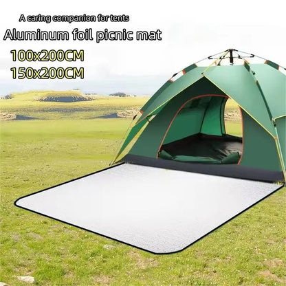Waterproof Picnic Blanket for Outdoor Use | Double-Layered Aluminium Foil | Moisture Resistant & Portable for Camping and Beach