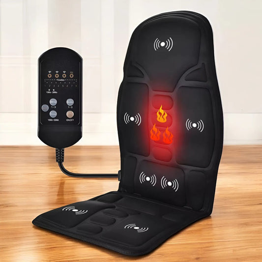Electric Massage Chair Cushion with Heat Therapy - Perfect for Home & Vehicle