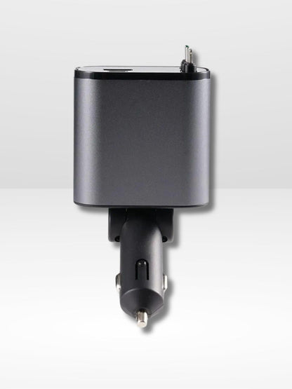 Retractable Car Charger with 4 Ports for Fast Charging