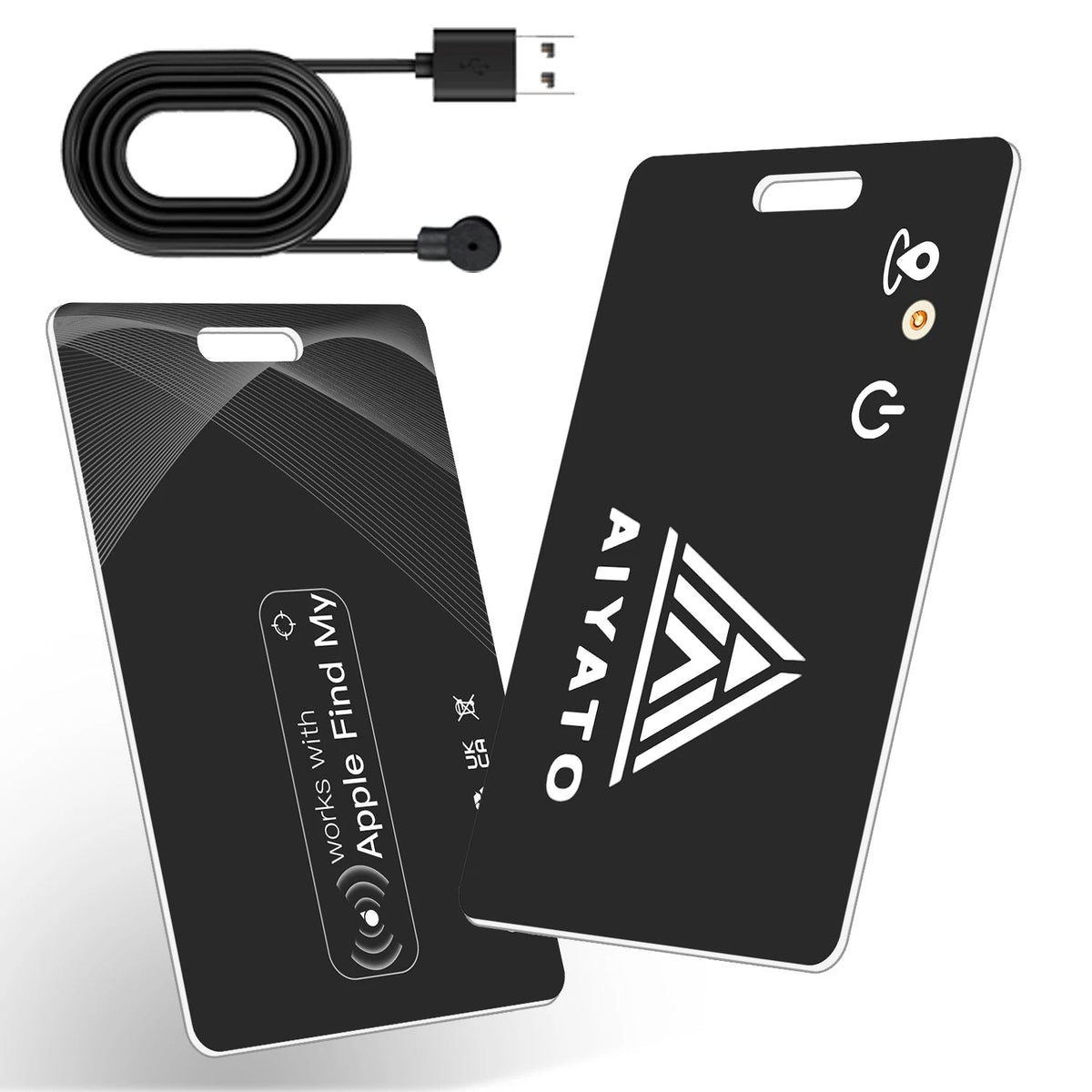 Smart Tag GPS Tracker with Wireless Charging - Slim Wallet Size
