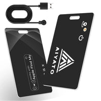 2Pcs Rechargable Wallet GPS Tracker with Charging Cable