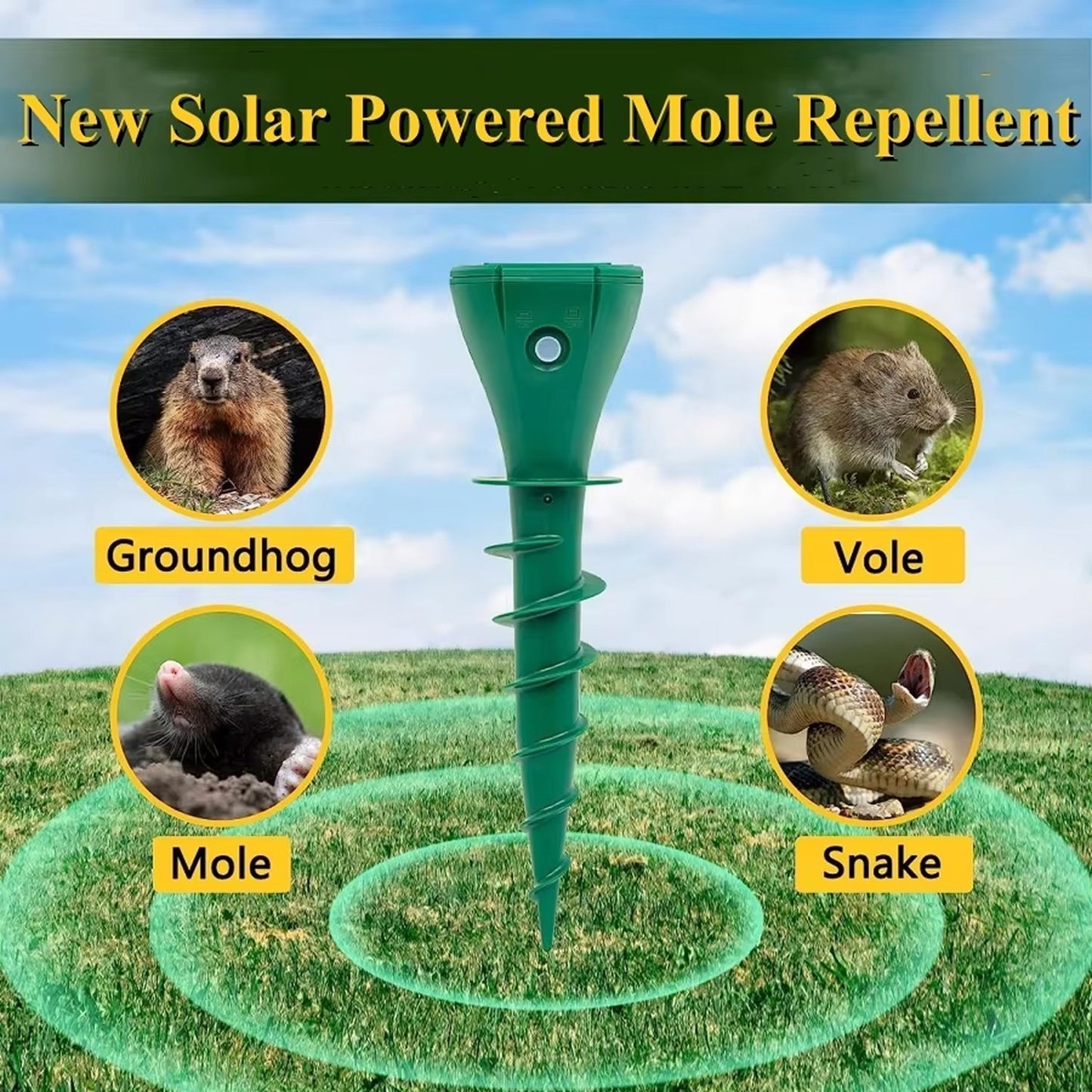 Solar-Powered Pest Deterrent Device
