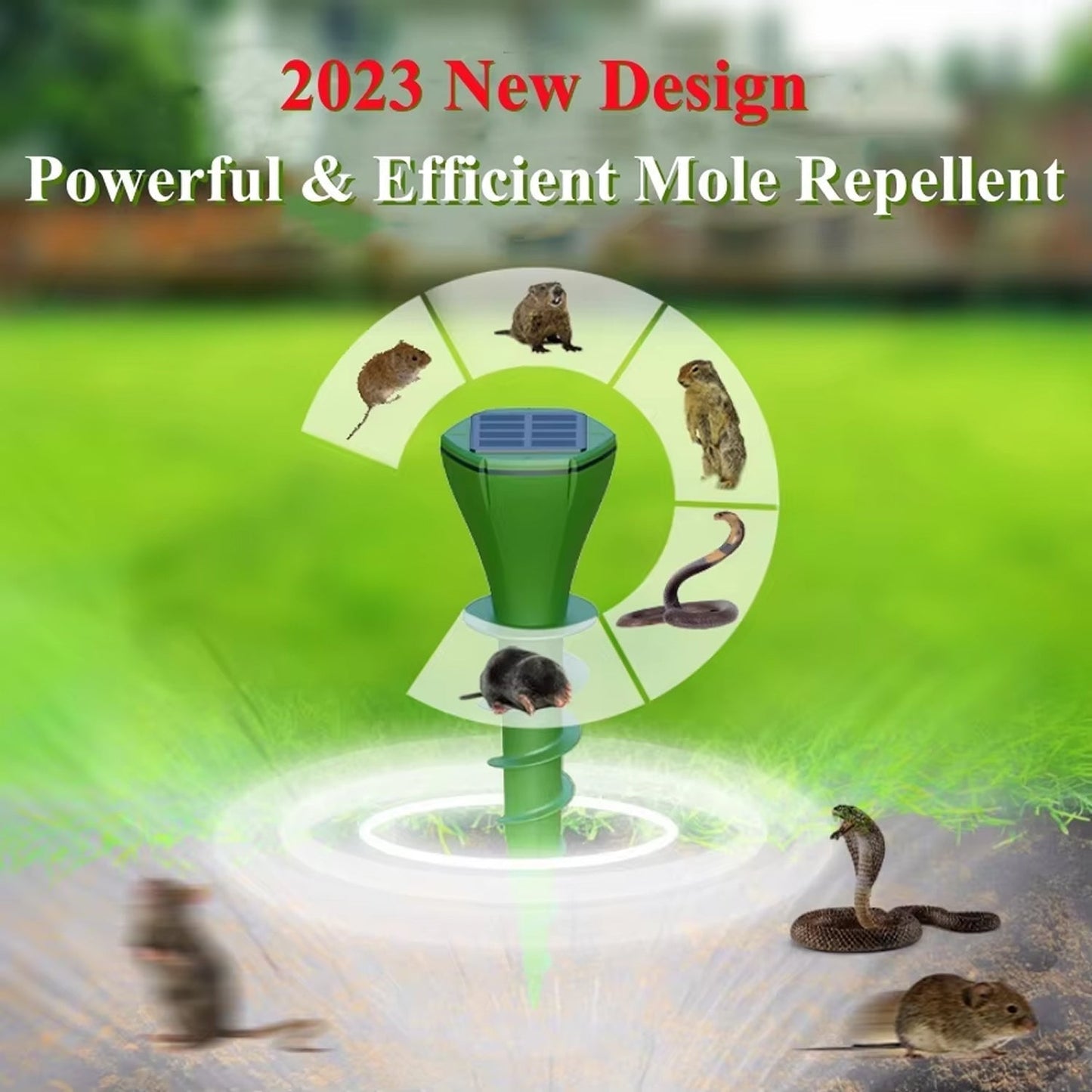 Solar-Powered Pest Deterrent Device