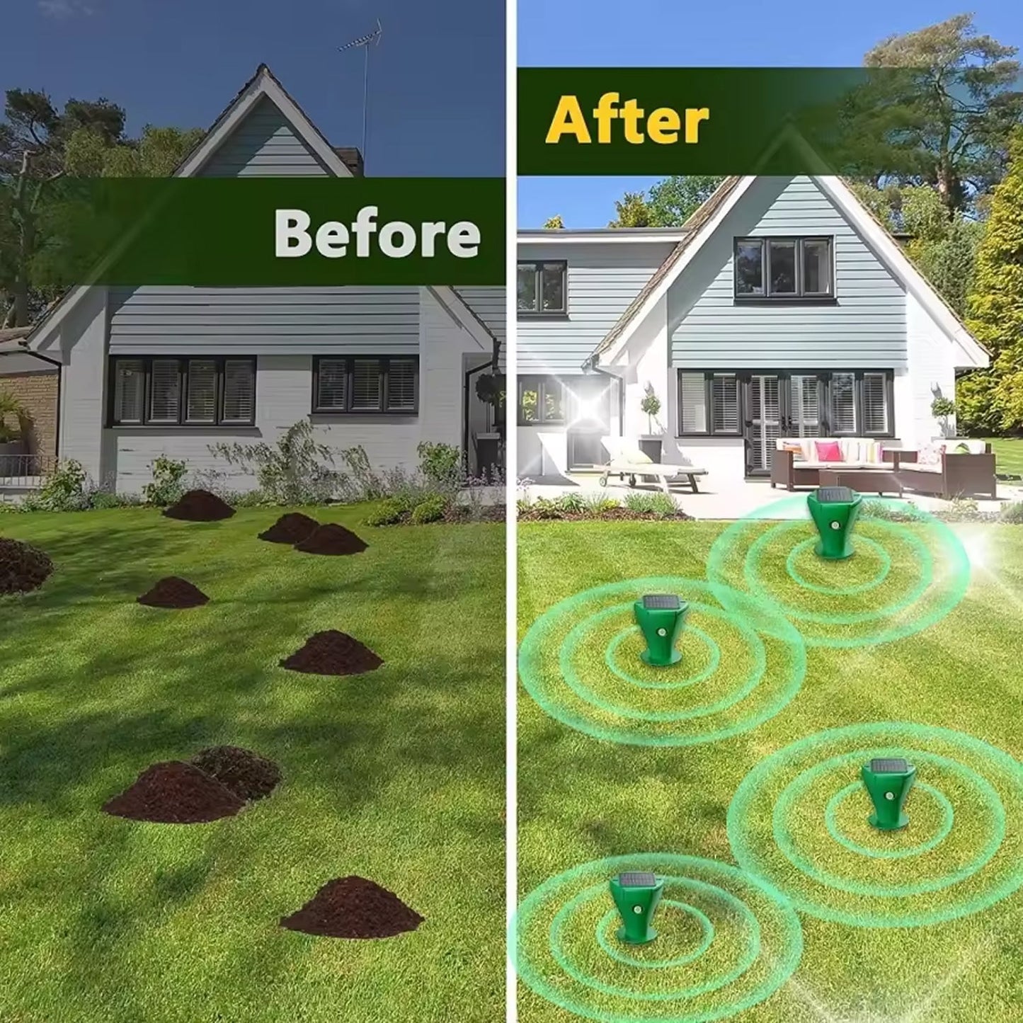 Solar-Powered Pest Deterrent Device