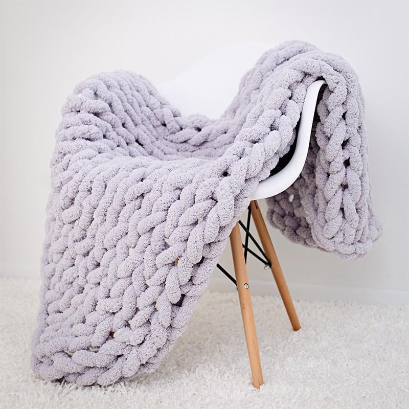 Textured Warm Throw Blanket – Chunky Knit Home Decor