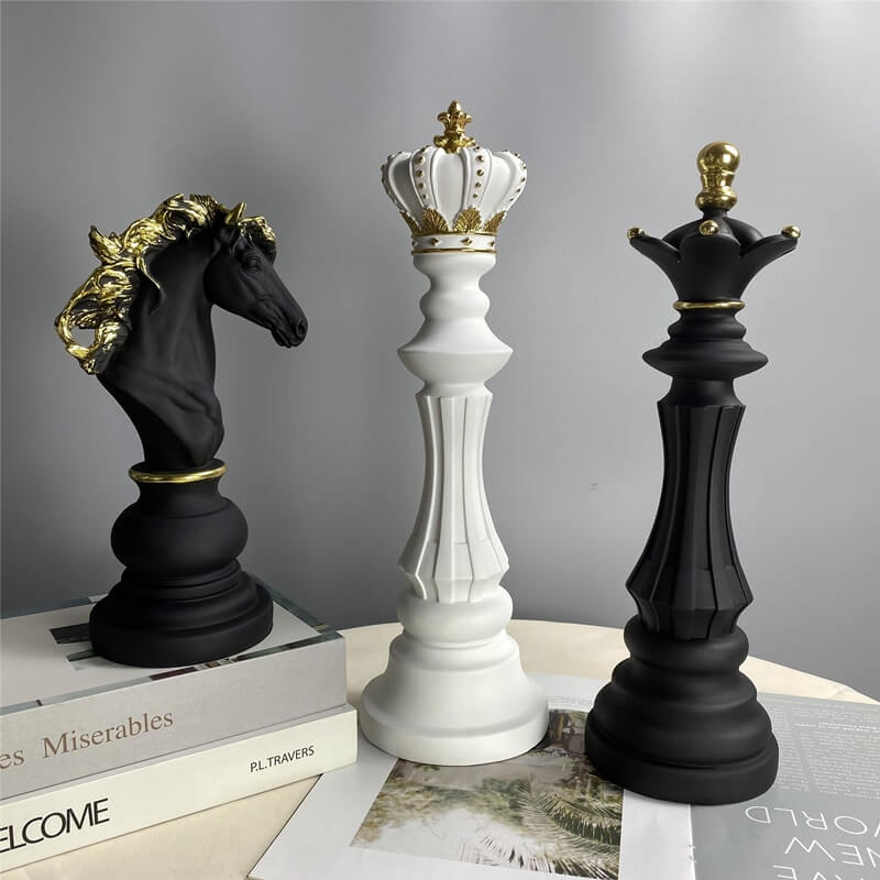 Handcrafted Chess Piece - GrandCheck Design for Home Decor