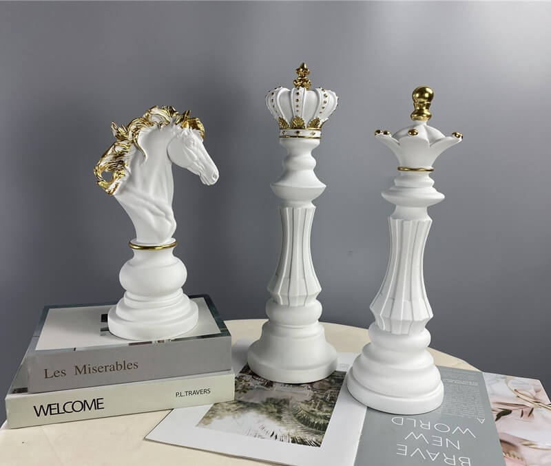 Handcrafted Chess Piece - GrandCheck Design for Home Decor