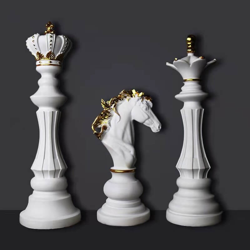 Handcrafted Chess Piece - GrandCheck Design for Home Decor