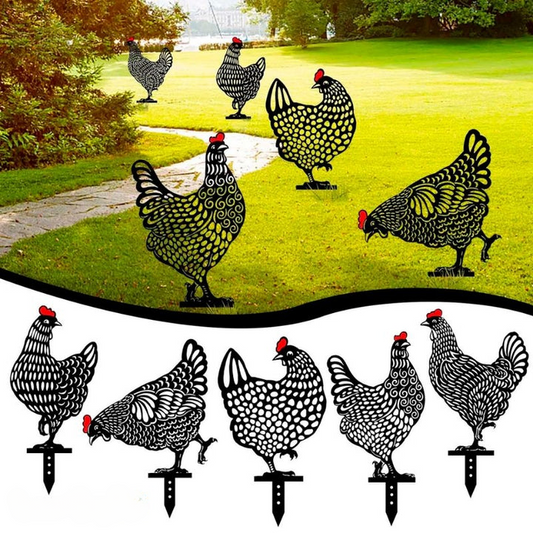 50% OFF | Set of 5 Chicken Garden Decorations