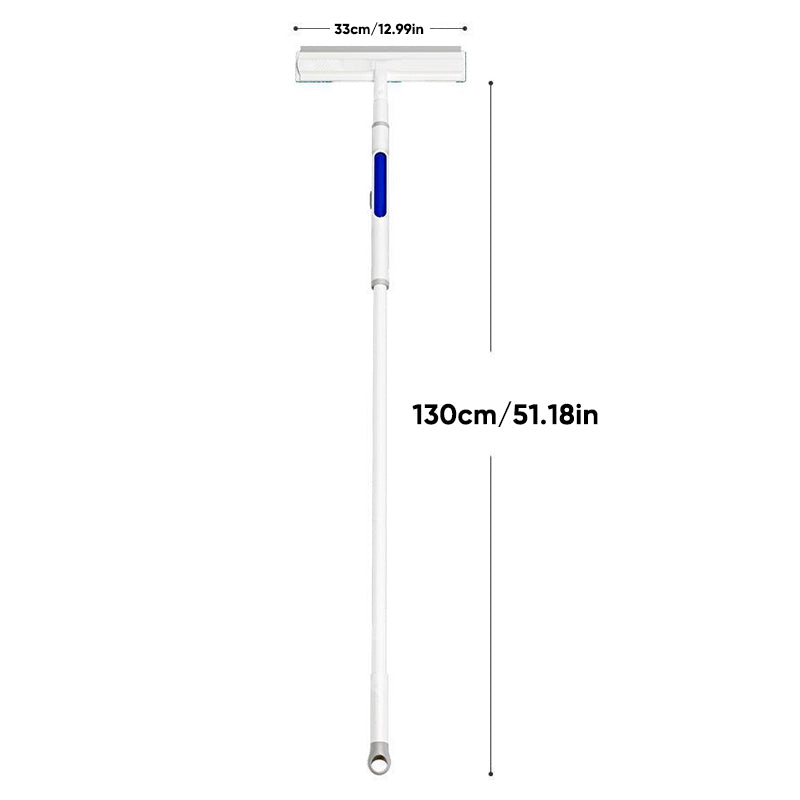 Extendable Window Cleaner with Dual Wiper System for Streak-Free Shine