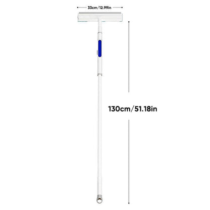 Extendable Window Cleaner with Dual Wiper System for Streak-Free Shine