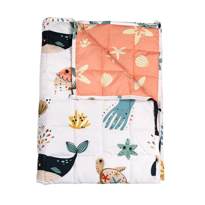 Reversible Kids Weighted Blanket with Fun Animal Designs