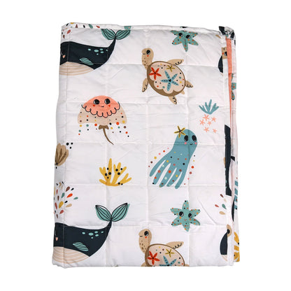 Reversible Kids Weighted Blanket with Fun Animal Designs