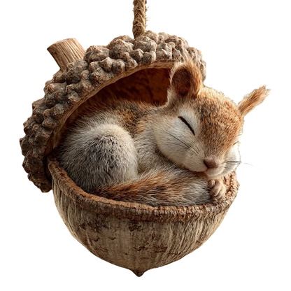 Enchanting Acorn Animal Figurine with LED Glow – Perfect Gift