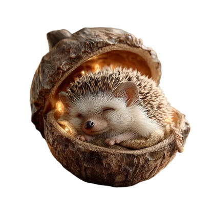 Enchanting Acorn Animal Figurine with LED Glow – Perfect Gift