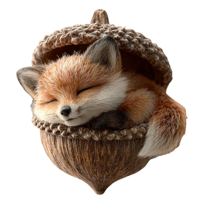 Enchanting Acorn Animal Figurine with LED Glow – Perfect Gift