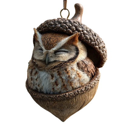 Enchanting Acorn Animal Figurine with LED Glow – Perfect Gift