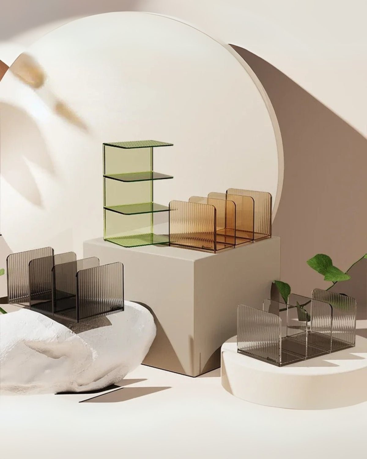 Modular Acrylic Shelving Unit - Stylish Storage Solution