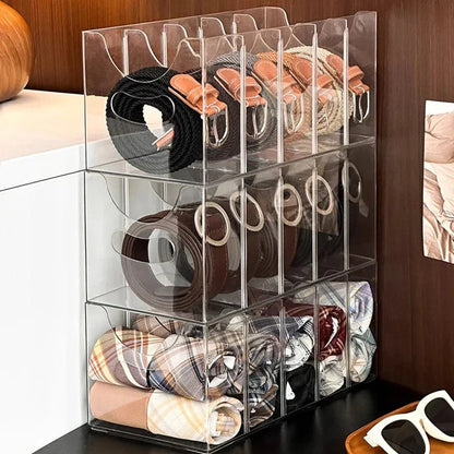 Acrylic Belt Organizer for Accessories – Gallery-Style Storage Solution