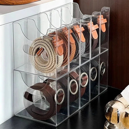 Acrylic Belt Organizer for Accessories – Gallery-Style Storage Solution