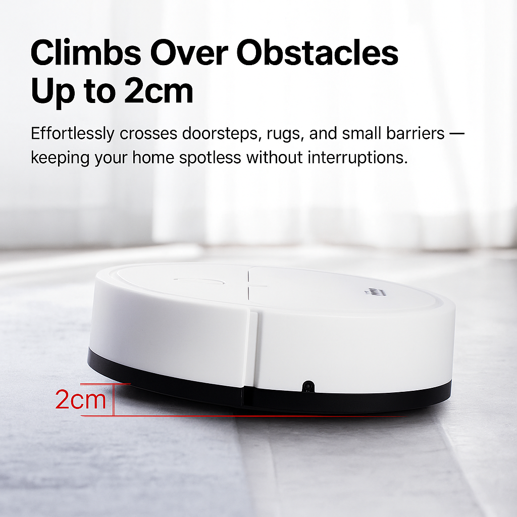 3-in-1 Smart Robot Vacuum Cleaner with Strong Suction for Pet Owners