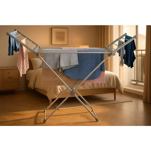 Efficient Electric Clothes Drying Rack with Compact Design