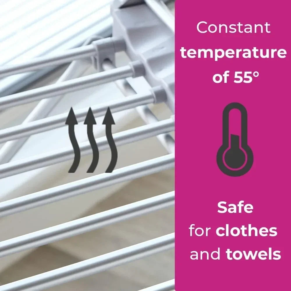 Efficient Electric Clothes Drying Rack with Compact Design