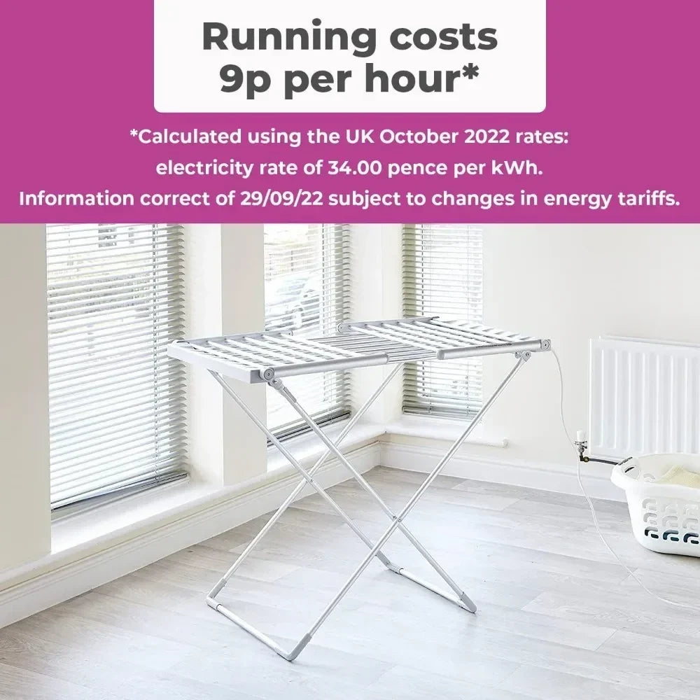 Efficient Electric Clothes Drying Rack with Compact Design