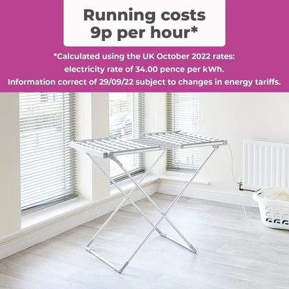 Efficient Electric Clothes Drying Rack with Compact Design