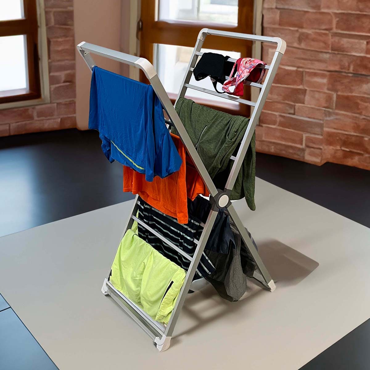 Compact Laundry Drying Rack with Portable Aluminum Frame