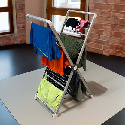 Compact Laundry Drying Rack with Portable Aluminum Frame