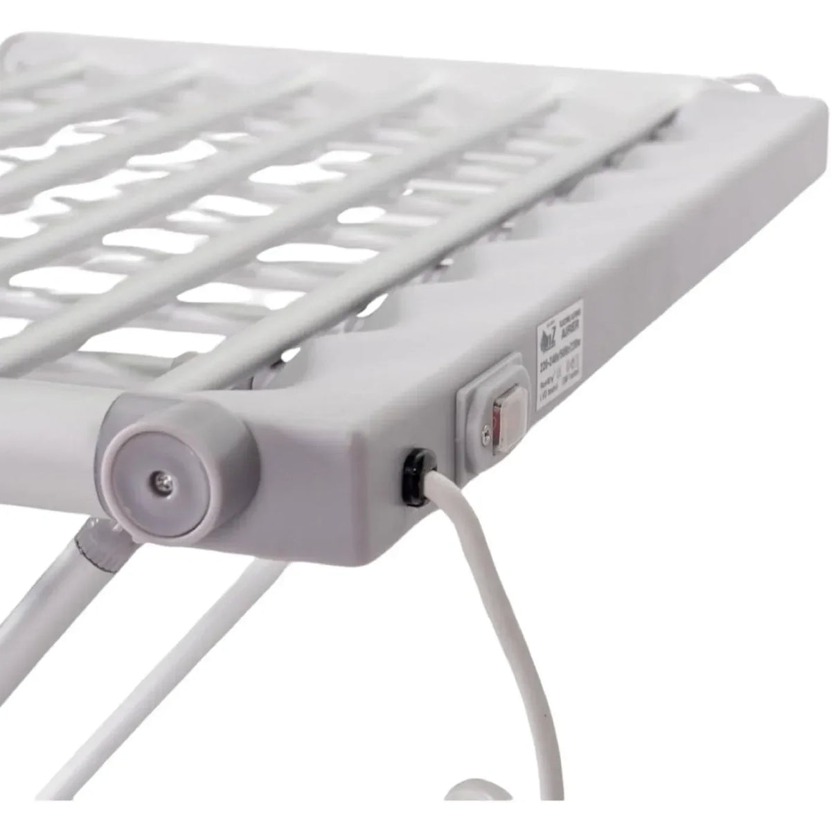 Compact Heated Laundry Drying Rack with Adjustable Wings