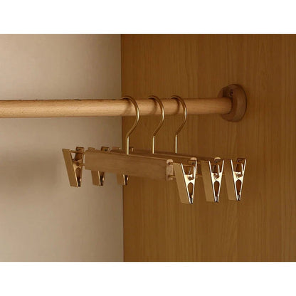 Elegant Wooden Hangers with Wide Support and Trouser Bar