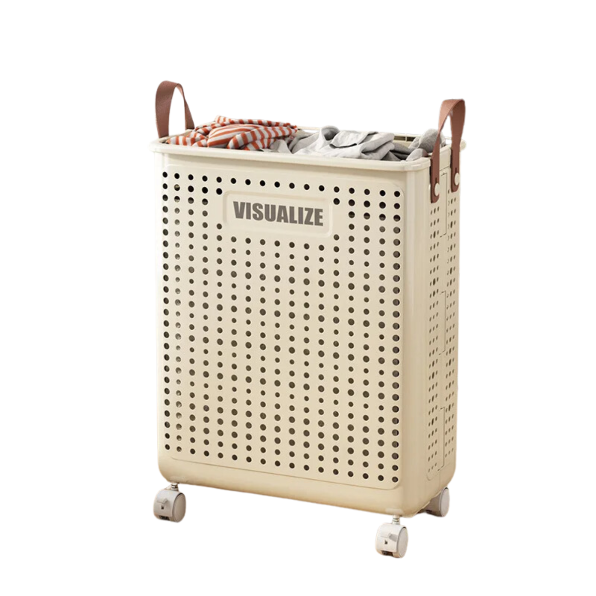 Wheeled Collapsible Laundry Basket for Easy Storage
