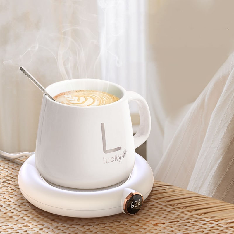 Smart Temperature-Controlled Coffee Warmer for Desk Use