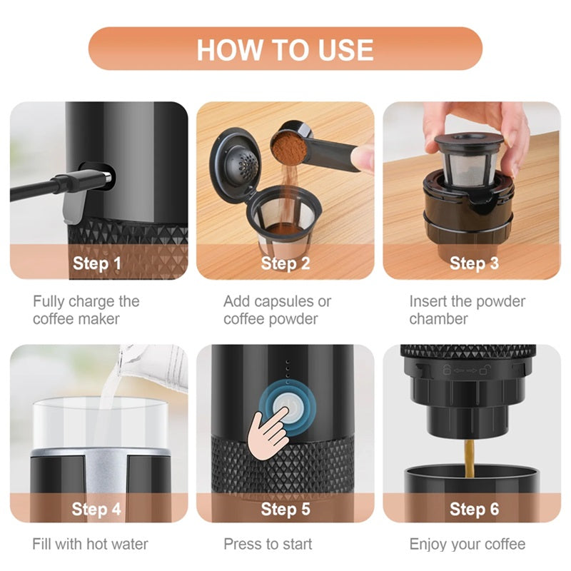 Portable Coffee Maker – 2-in-1 Brewing System