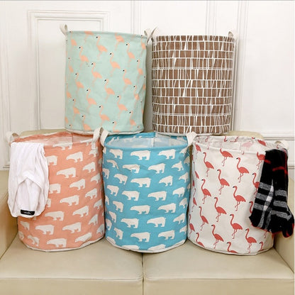 Space-Saving Foldable Laundry Hamper with Dual Handles