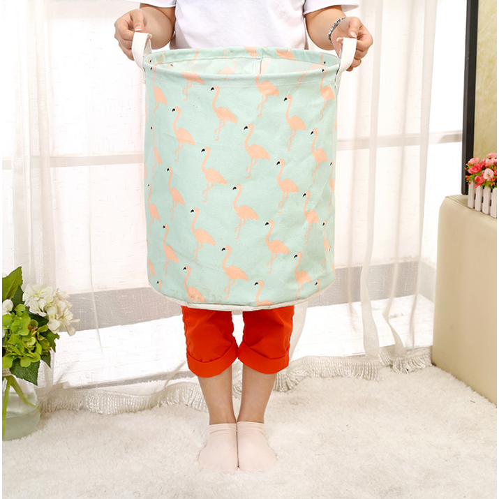 Space-Saving Foldable Laundry Hamper with Dual Handles
