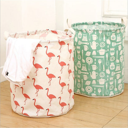 Space-Saving Foldable Laundry Hamper with Dual Handles