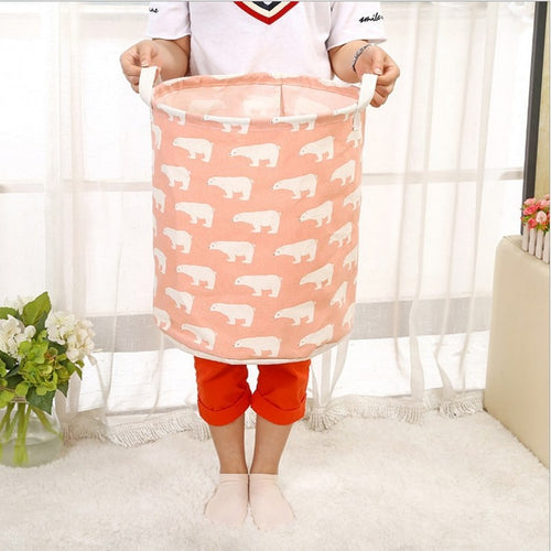 Space-Saving Foldable Laundry Hamper with Dual Handles