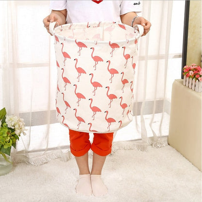 Space-Saving Foldable Laundry Hamper with Dual Handles