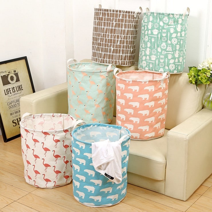 Space-Saving Foldable Laundry Hamper with Dual Handles