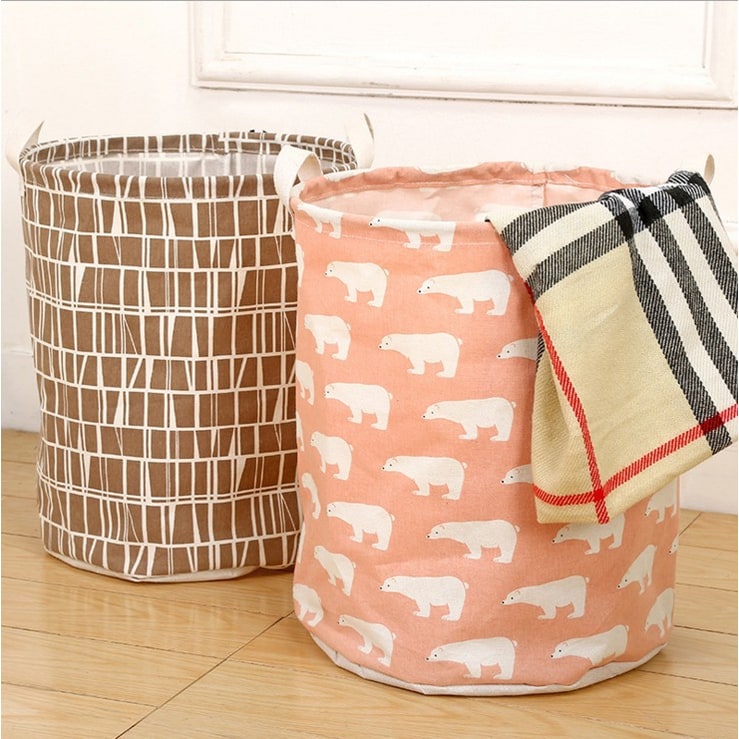 Space-Saving Foldable Laundry Hamper with Dual Handles
