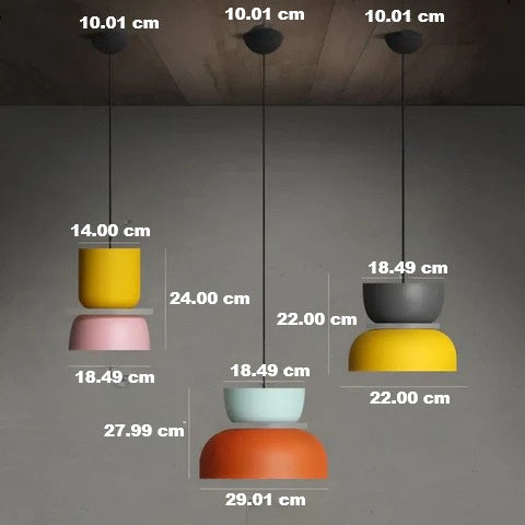 Colorful Trendy Macaron LED Pendant Light - Vivid Glow